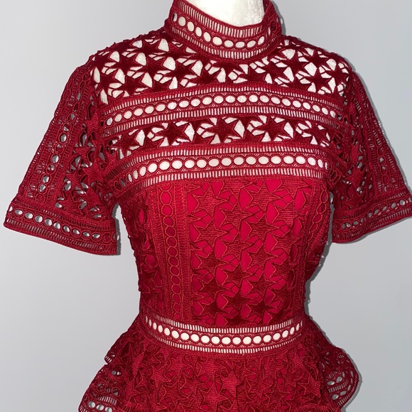 SELF-PORTRAIT Guipure Star Lace Dress - Picture 4 of 8